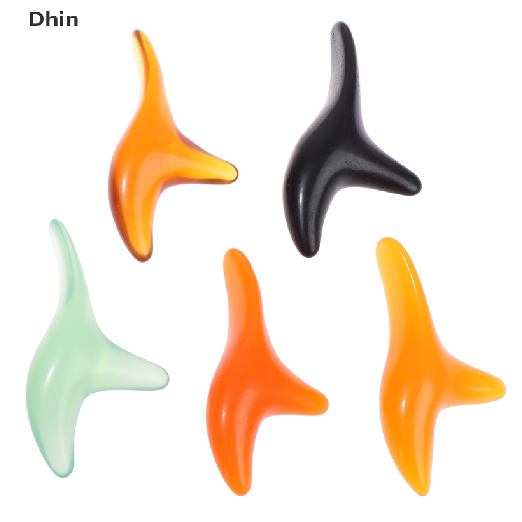 Dụng Cụ Châm Cứu Mát Xa Chân Bằng Nhựa Resin Màu Hổ Phách Hình Tam Giác