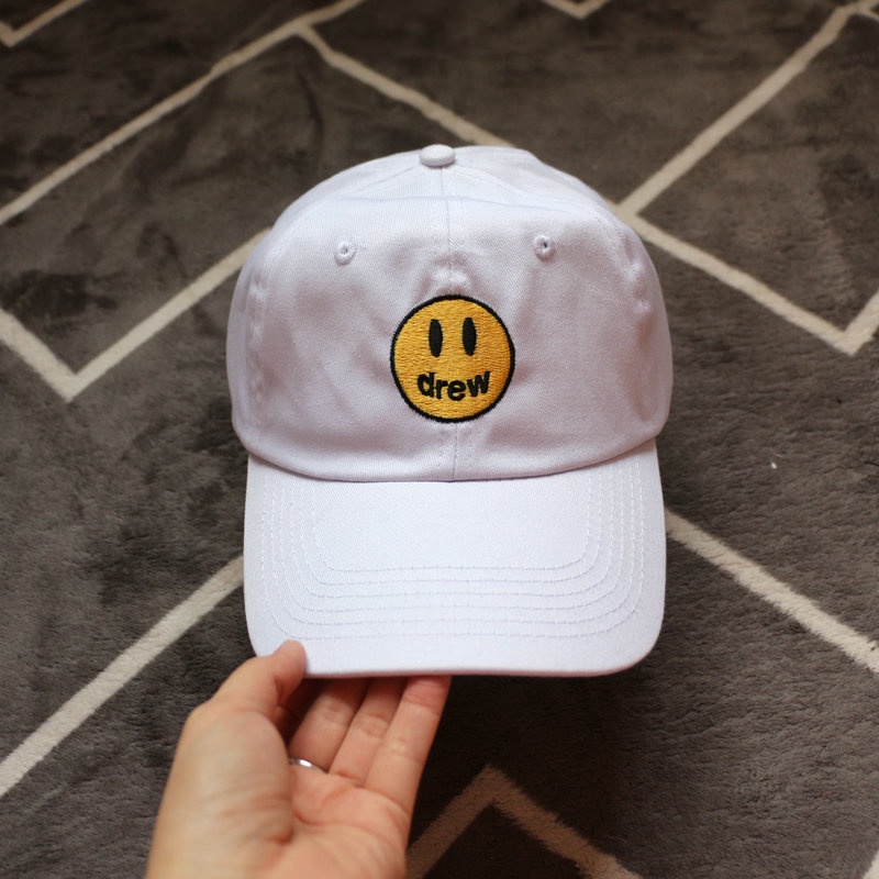 Mũ lưỡi trai ❤️ Nón kết thêu hình mặt DREW chất kaki nhung cao cấp form unisex nam nữ nhiều màu LT04
