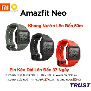 Đồng hồ Thông Minh Xiaomi Amazfit NEO - Kháng Nước Lên Đến 50m - Pin Kéo Dài Lên Đến 37 Ngày -Hỗ trợ 12 chế độ tập luyện