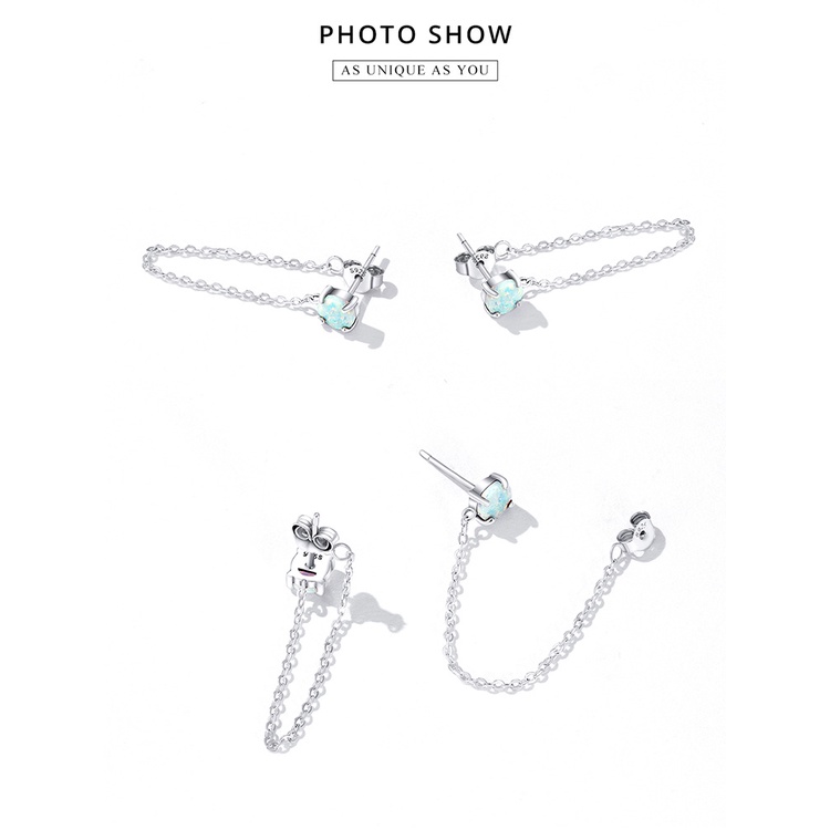 Đôi bông tai Bamoer bằng bạc 925 thời trang cho nữ