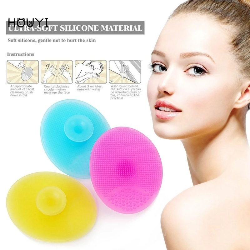 Cọ Rửa Mặt Mát Xa Mini Bằng Silicon Mềm Làm Sạch Sâu Cho Nữ