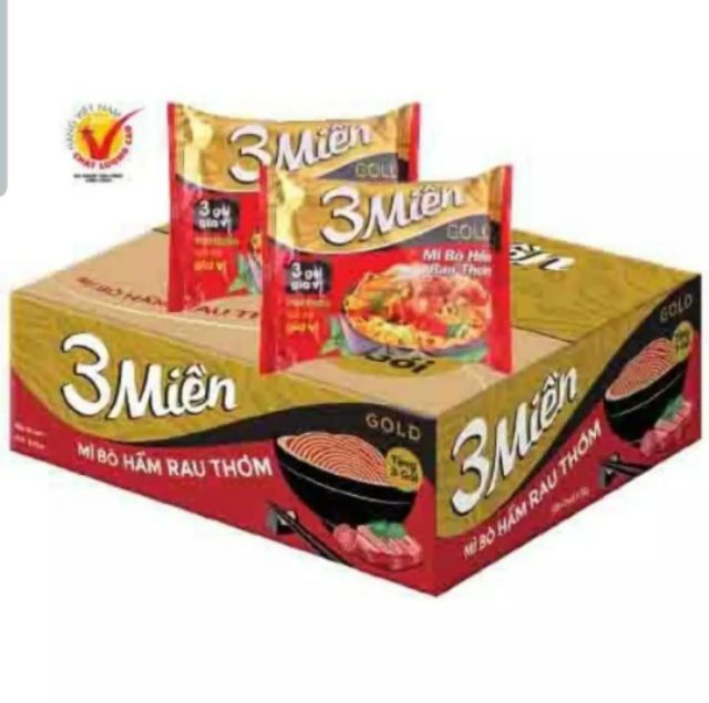 Thùng mỳ 3 miền (bò rau thơm ) 30 gói ×75g