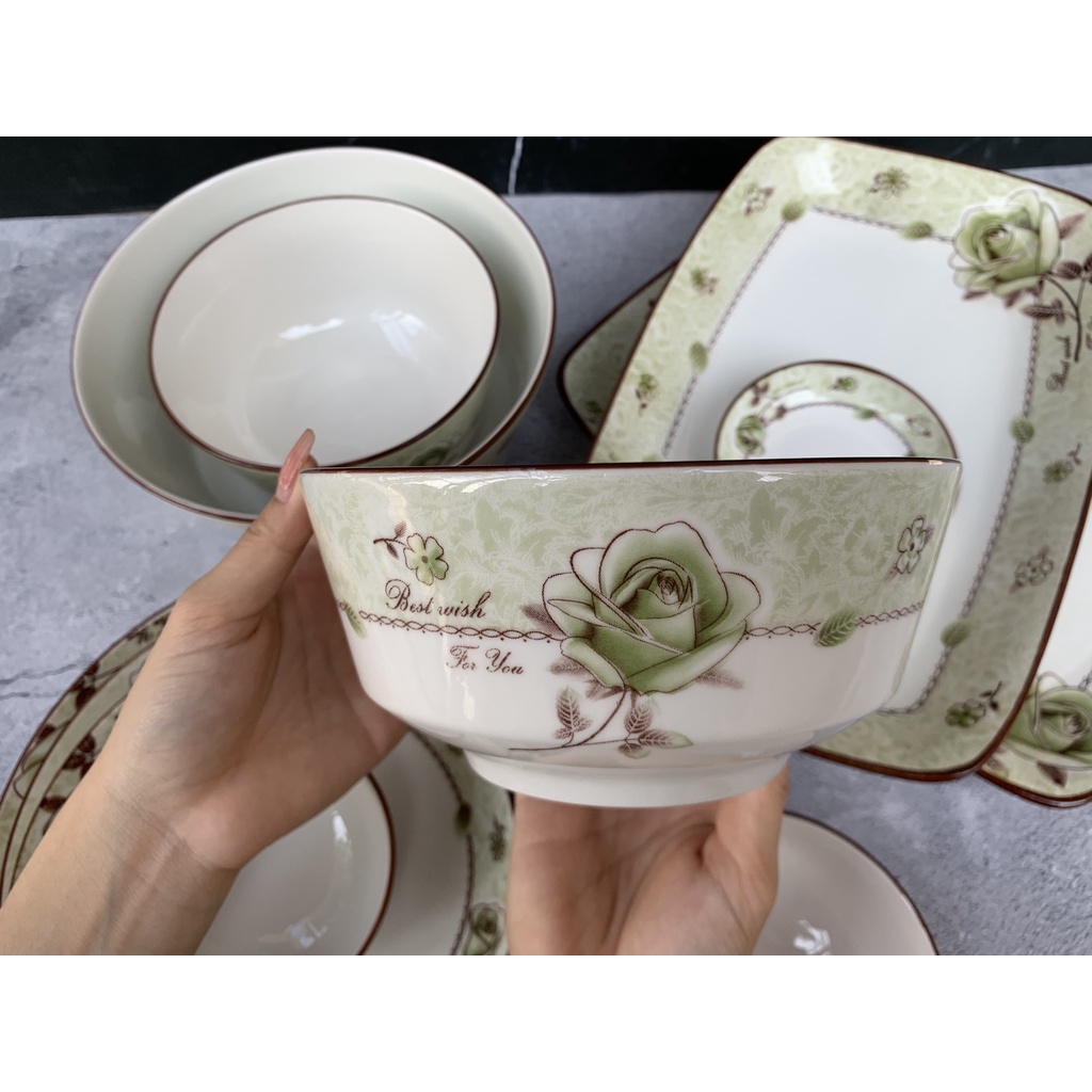 Tô sứ Bát Bảo 4D07, đk 8", Bền Đẹp Rẻ, Since_1977