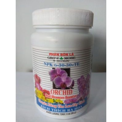 Phân bón lá GROW MORE NPK 6-30-30+TE ORCHID - kích thích ra hoa - chai 85 gram hoặc 100gram