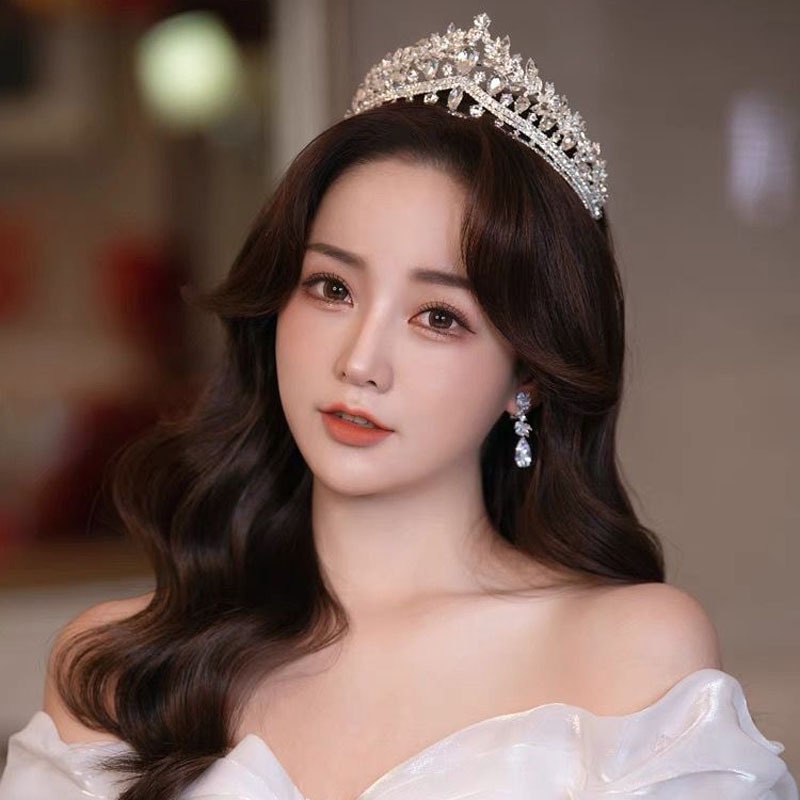 Vương Miện Cô Dâu Thiết Kế Sang Trọng Phong Cách Âu Mỹ Thời Trang
