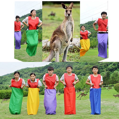 Summer062 Trẻ em Tập luyện thể thao ngoài trời Trò chơi Đua xe vui nhộn Nhảy bao bố (
