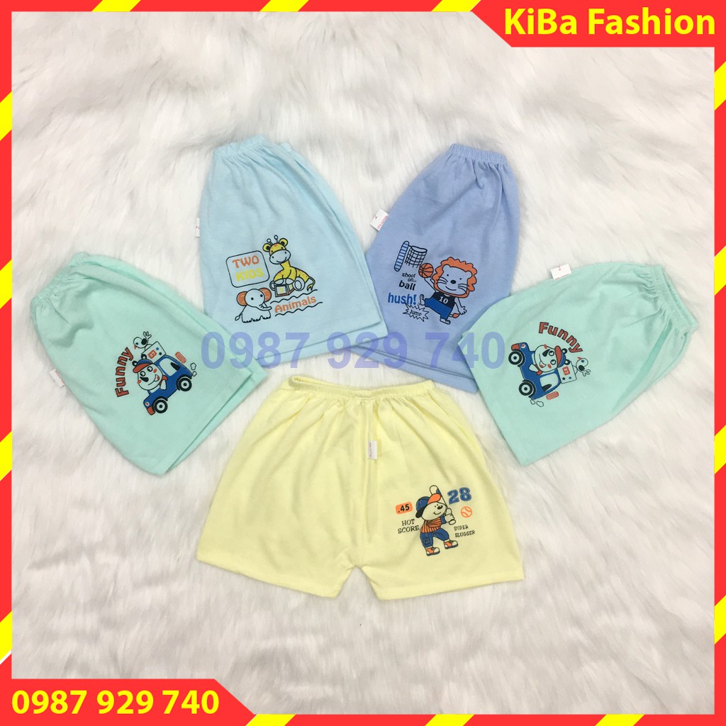 [ RẺ ĐẸP ] 10 chiếc quần đùi, quần chục cotton cho bé Trai / Gái  3-12kg - ảnh thật - QĐ - HMA040 , quần đùi chục cho bé