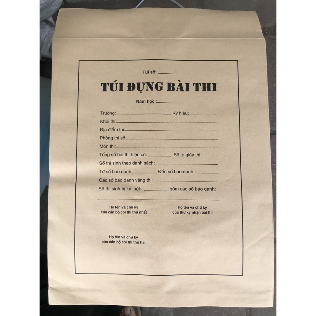 Túi đựng bài thi siêu rẻ (combo 50 cái)