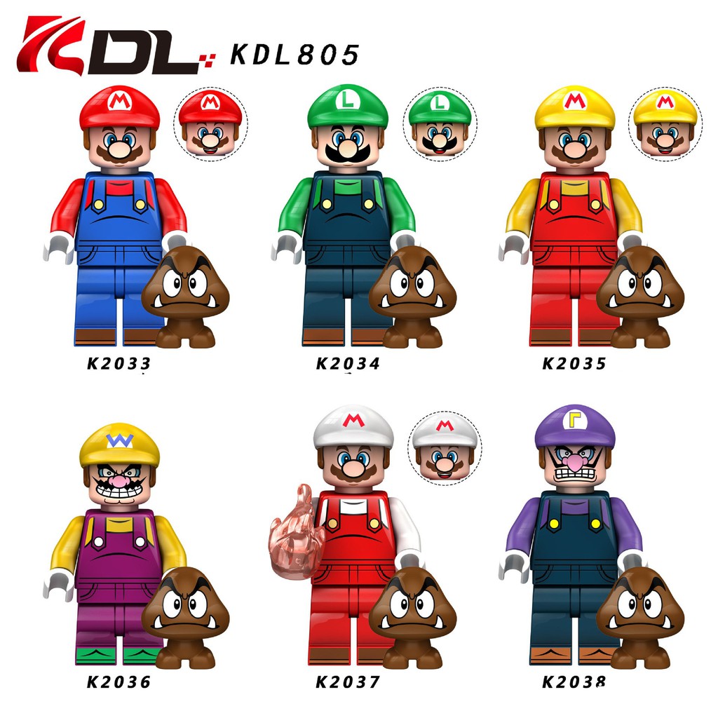 Minifigurse Các Mẫu Nhân Vật Trong Game Mario Siêu Hấp Dẫn KDL805