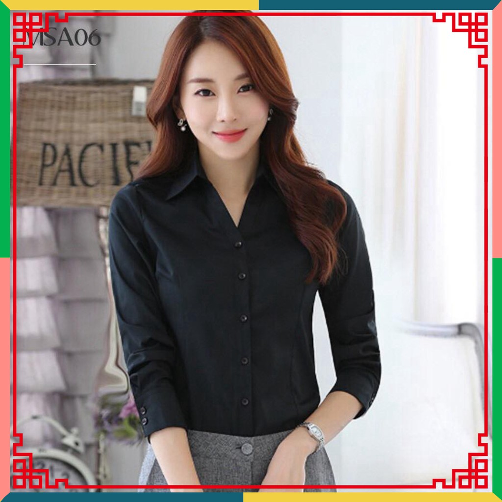 Áo sơ mi nữ dài tay ♥️ công sở ♥️ Cao Cấp ♥️ Chất Luạ Mềm Không nhăn AN1767 | BigBuy360 - bigbuy360.vn