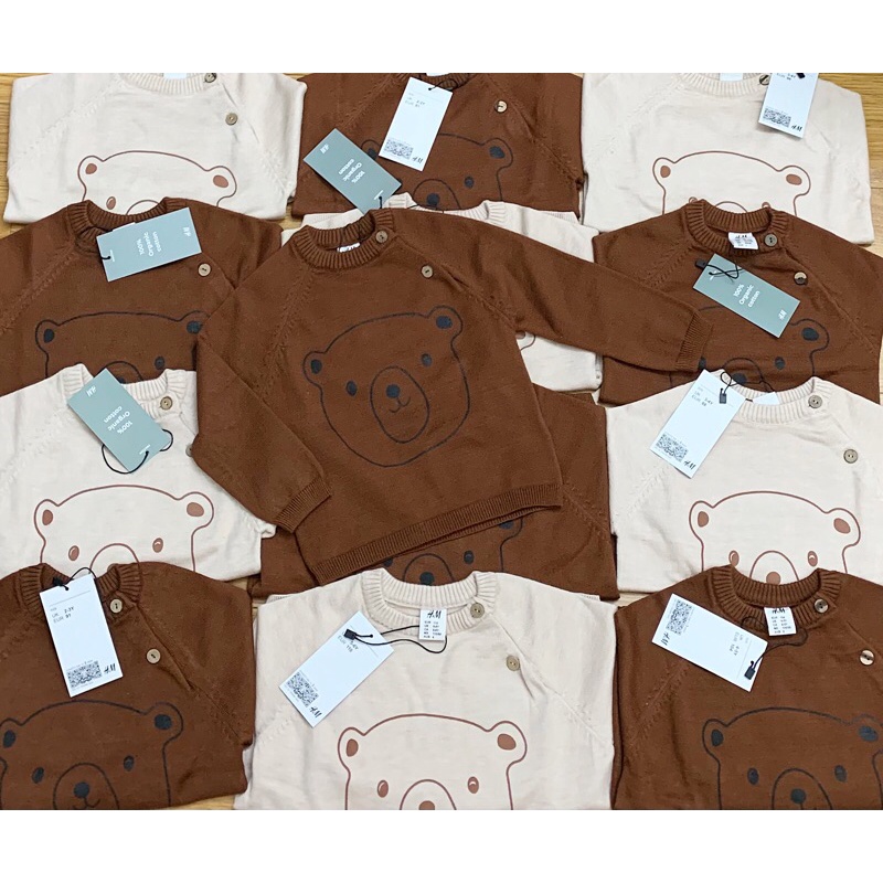 Set 2 Áo len gấu HM cho bé