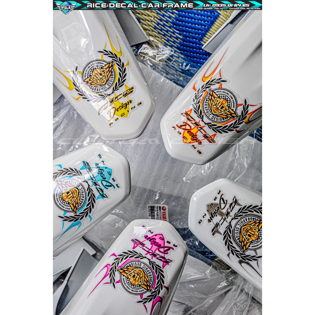 Tem Dán Dè Mẫu Rice Mới  Dành cho màu sơn Trắng Hoặc màu  Bạc