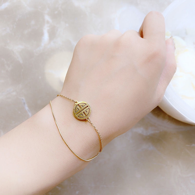 Vòng đeo tay YeYi xương rắn mạ vàng 18k sang trọng thời trang