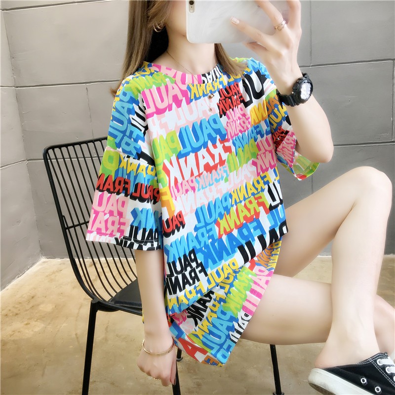 T-Shirt Female Short Sleeve 2021 New Summer Dress Long Models Small Daisy Korean Version Of Loose European Clothing Semi