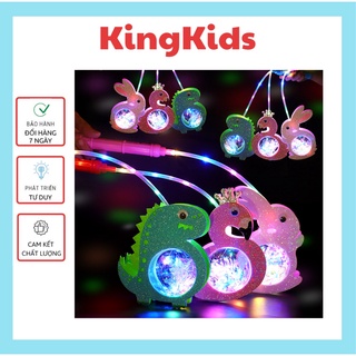 Đèn lồng hình con vật đáng yêu cho bé, lồng đèn nhân vật phát sáng KingKids