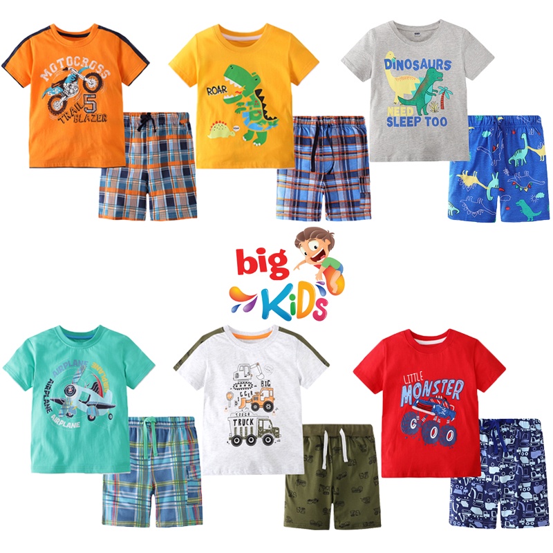 Quần áo bé trai cộc tay hàn quốc mùa hè xuất dư thời trang trẻ em 1 đến 8 tuổi BigKids