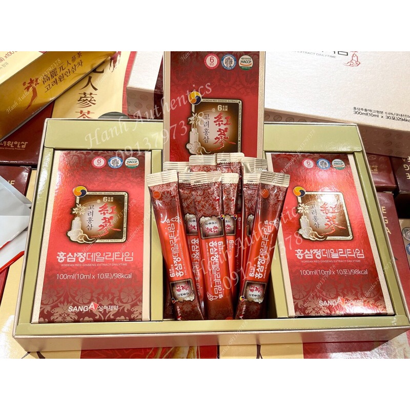 Nước hồng sâm 6 năm tuổi cao cấp SANG A Hàn Quốc (hộp 30 gói x 10ml)