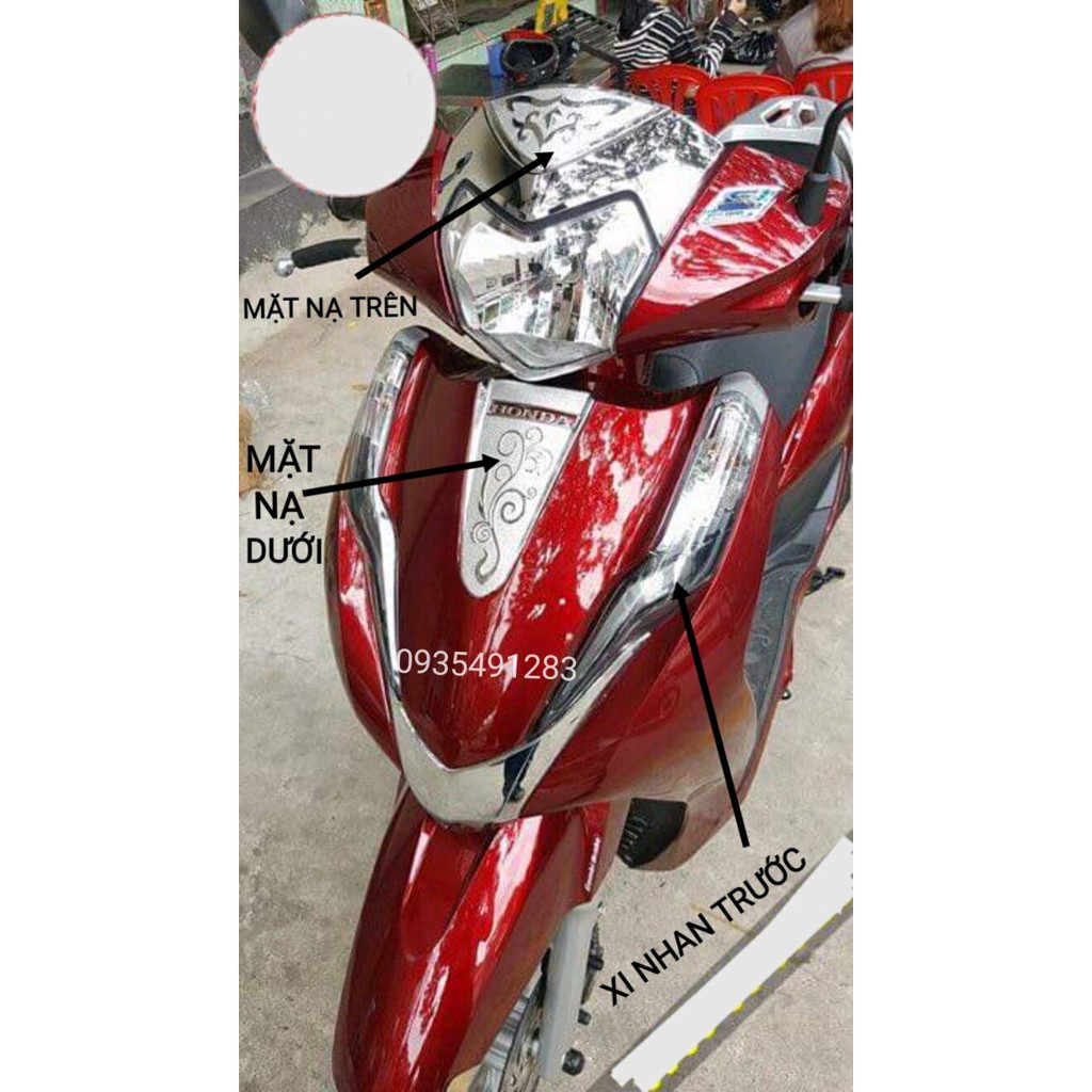 Ốp Xe Lead Xi Mạ Crom 2017-2021, Phụ Kiện Trang Trí Xe Lead, 2018,2019,2020