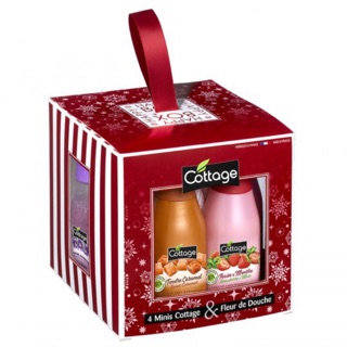 Hàng pháp - set 4 sữa tắm mini 50ml cottage happy box