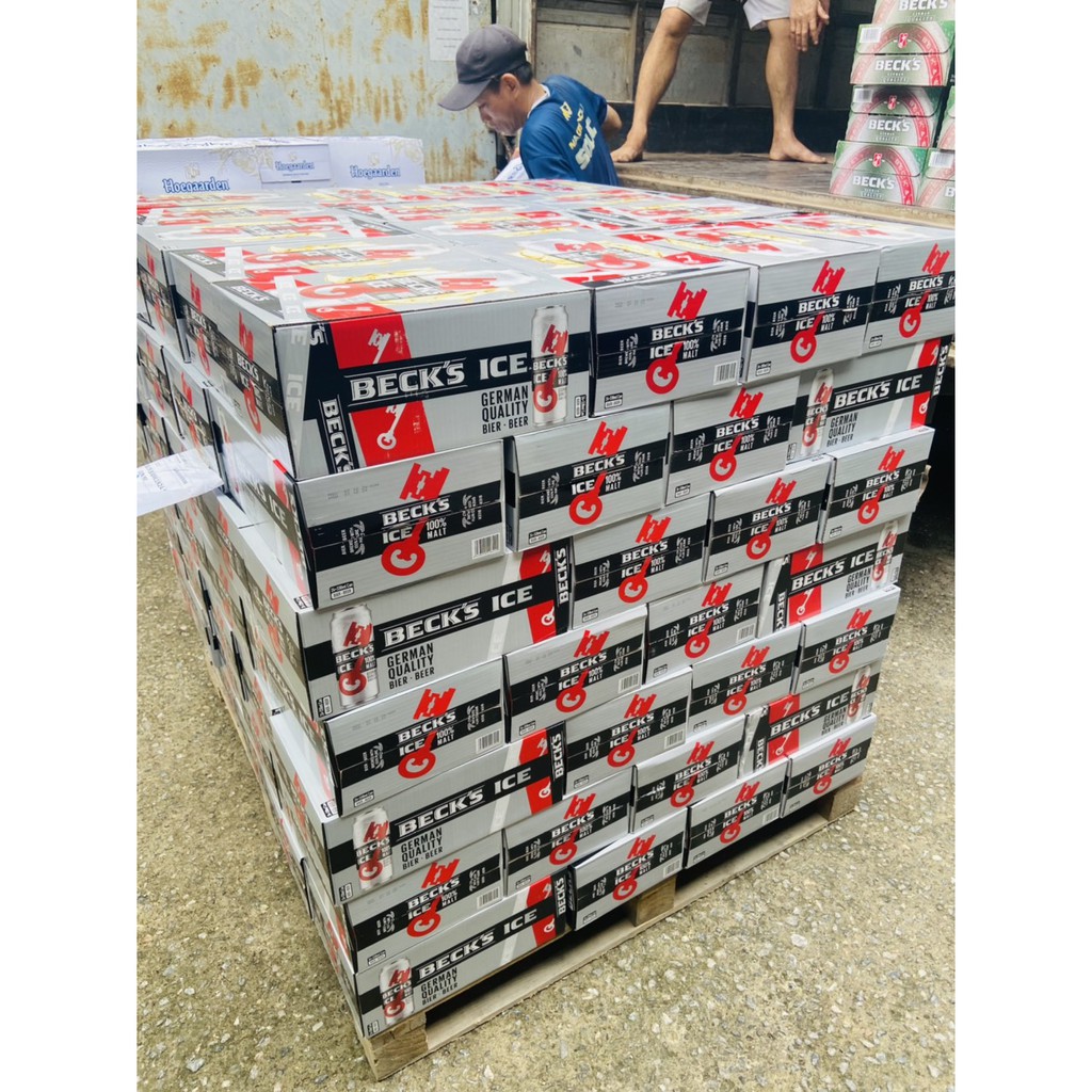 Bia BECK'S ICE - Bia chuẩn Đức bất ngờ sảng khoái, Thùng tiêu chuẩn 24 lon/can x 330ml