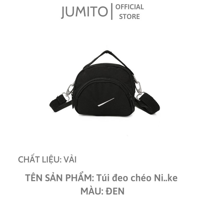 Túi đeo chéo Ni..ke vải canvas Hàn Quốc nhiều ngăn thời trang cao cấp cho nam nữ JUMITO T1.030