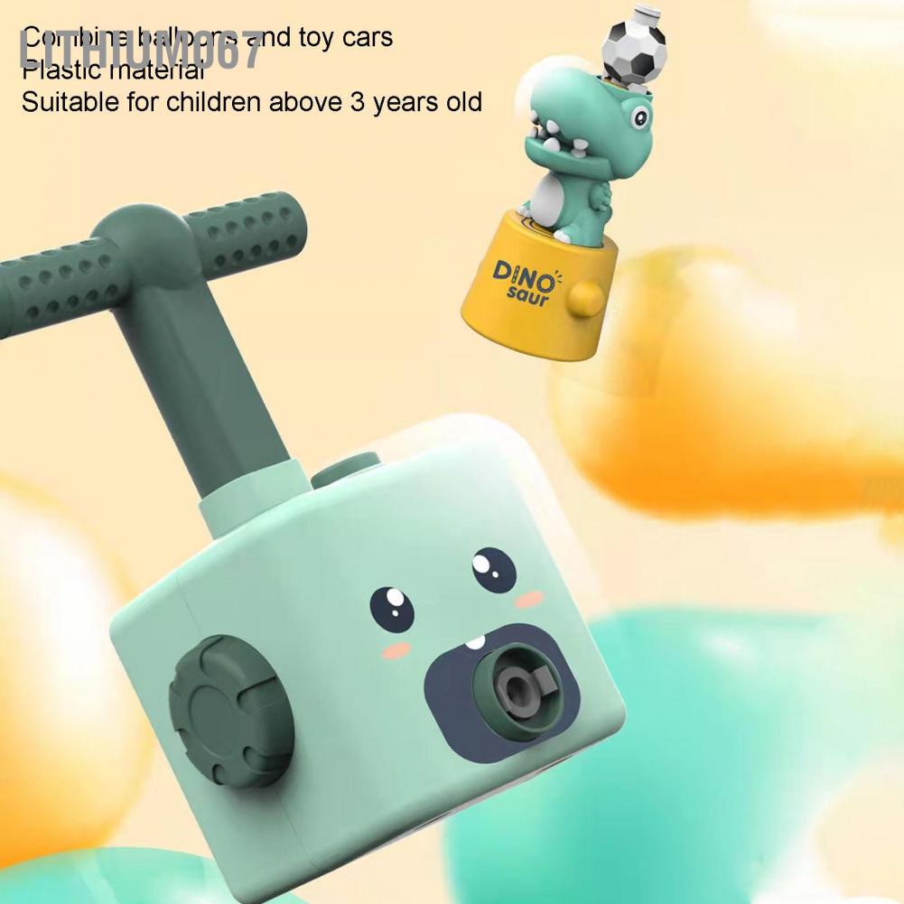 Lithium067 Đồ chơi xe bơm bong bóng, xe hơi bong bóng, xe bom khinh khí cầu cho bé - Phong cách khủng long Màu xanh Pin Đồ chơi chạy bằng điện