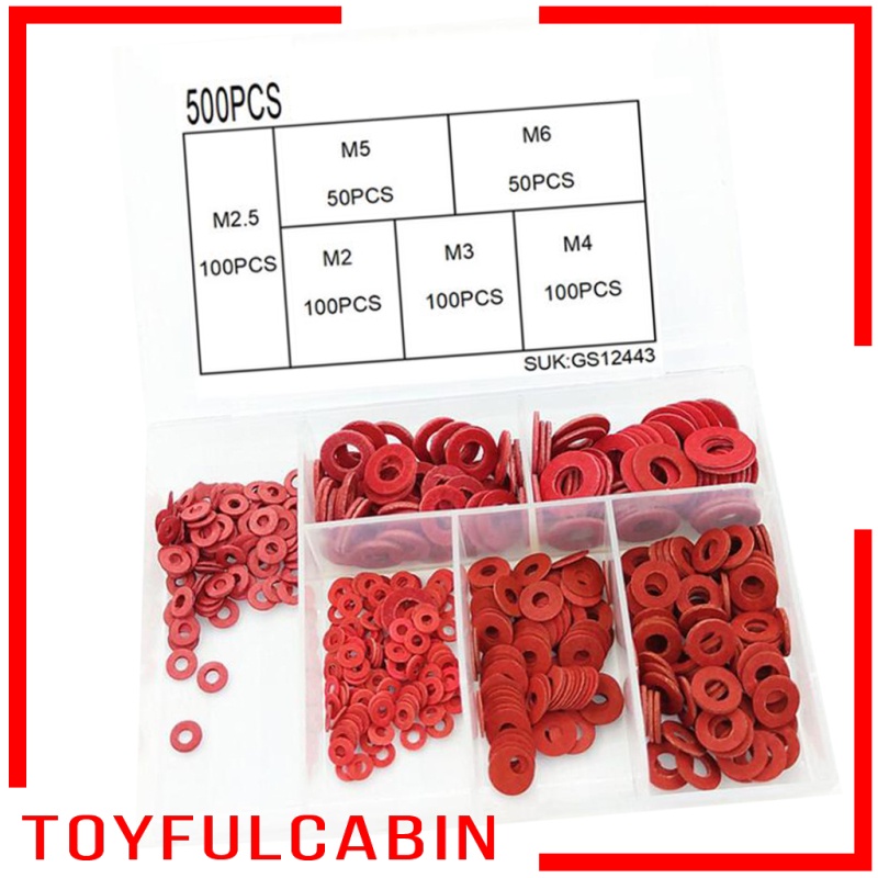 Vòng Đệm Bằng Sợi Đỏ M2 M2.5 M3 M4 M5 M6 Cách Điện