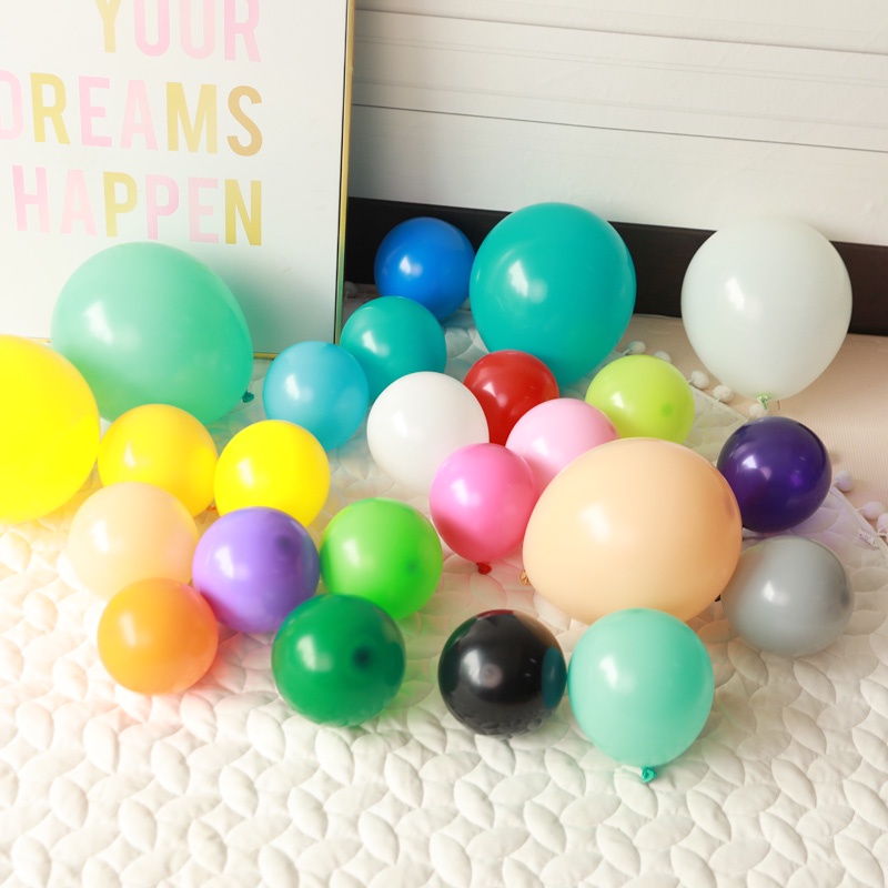 Bóng bay cao su 5 inch trang trí sinh nhật thôi nôi đầy tháng nhiều màu sắc HAPPYKID BBCS5INCH