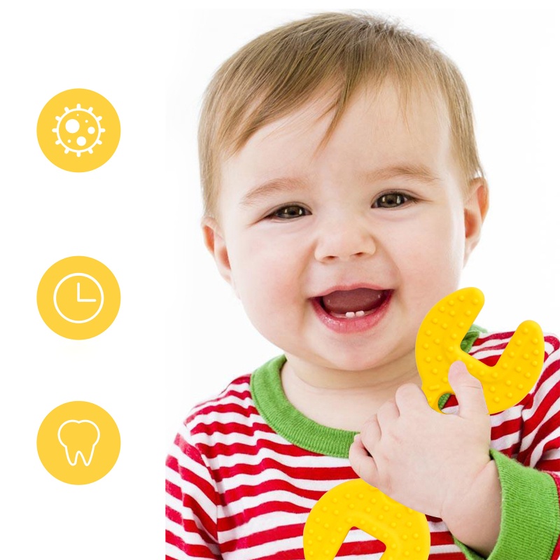 Bộ 4 Đồ Chơi Búa Silicone Không BPA Điều Chỉnh Được Cho Bé Mọc Răng