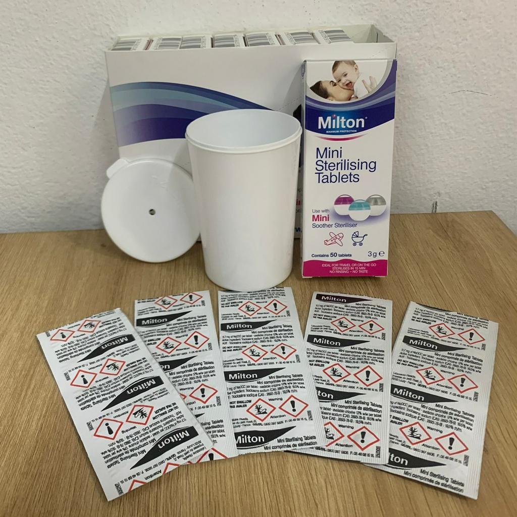Combo Hộp 50 Viên tiệt trùng milton mini và Cốc tiệt trùng cốc nguyệt san