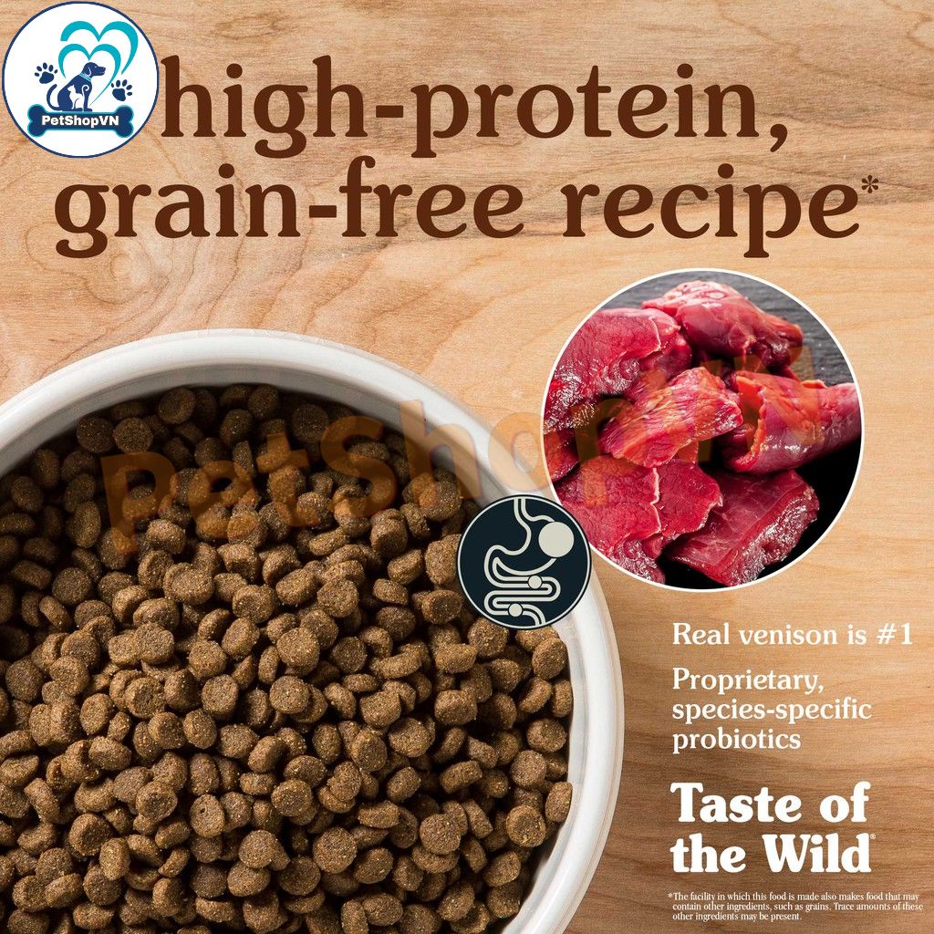 Thức Ăn Cho Chó Cỡ Nhỏ Hạt TASTE OF THE WILD APPALACHIAN VALLEY SMALL BREED Bao 12Kg Vị Nai & Đậu Garbanzo