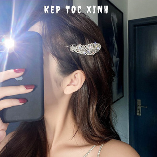 Kẹp tóc đính đá hình chiếc lá đi dự tiệc