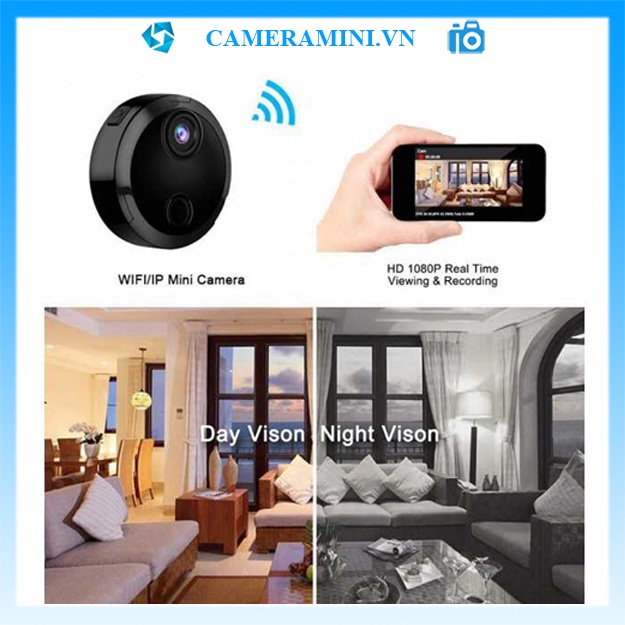 Camera wifi an ninh HDQ15 kết nối từ xa qua điện thoại, có hồng ngoại quay đêm, có pin, không dây, có qrcode đằng sau