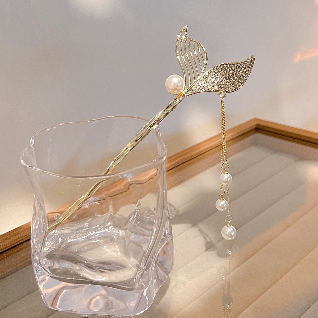 Kẹp Tóc Đuôi Cá Đính Kim Cương Giả Cao Cấp Thời Trang Mới 2022 Cho Cô Dâu