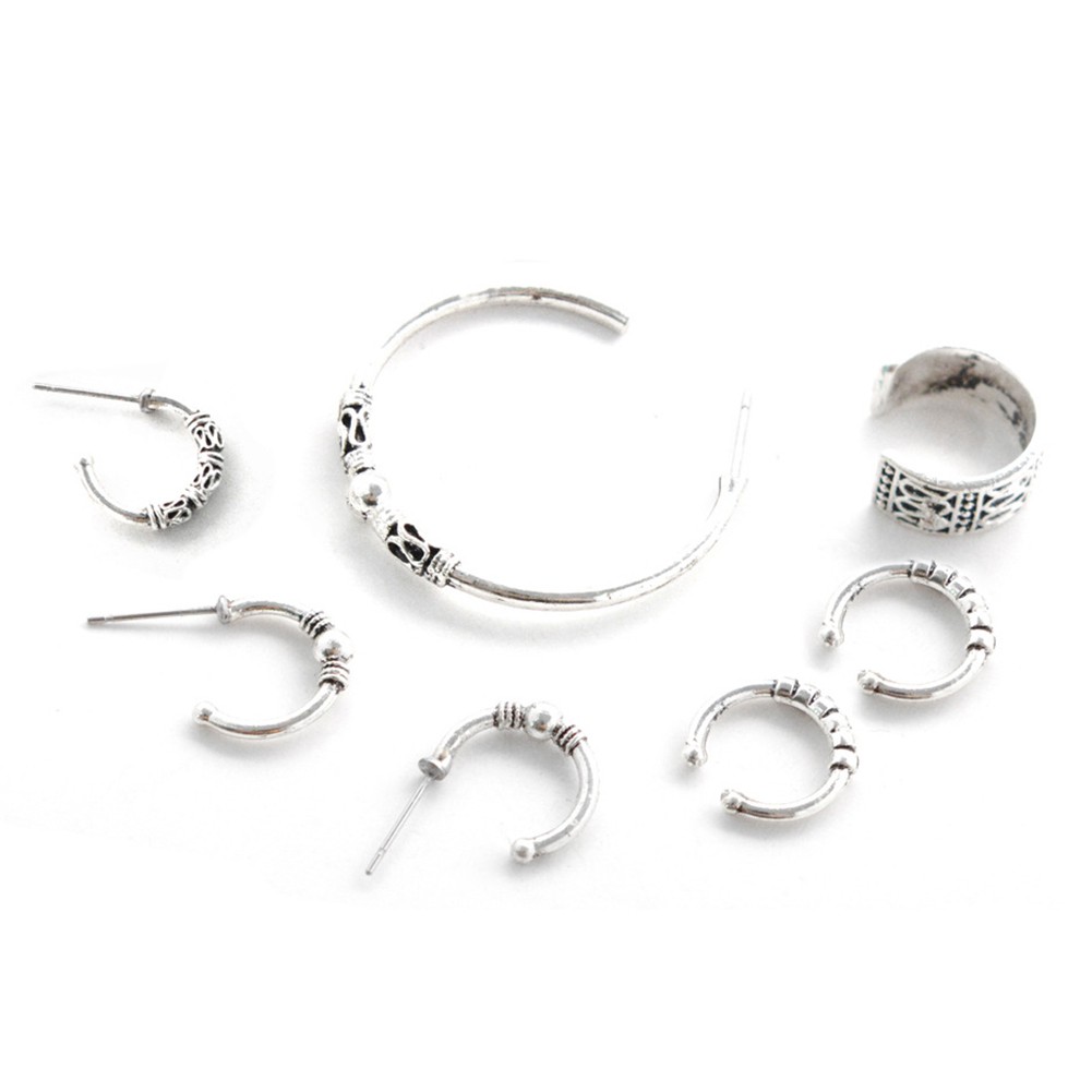 Bộ 7 Khuyên Tai Nữ Phong Cách Boho Cá Tính