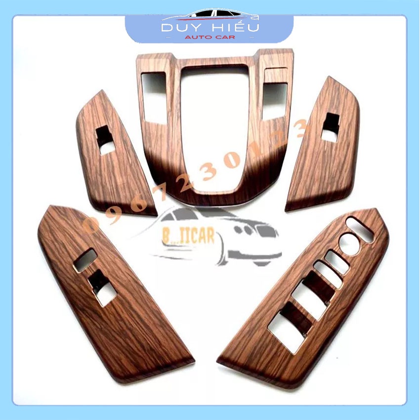 Bộ Ốp Trang Trí Nội Thất Ô Tô Honda CRV 2018-2021 Vân Gỗ 6 Chi Tiết