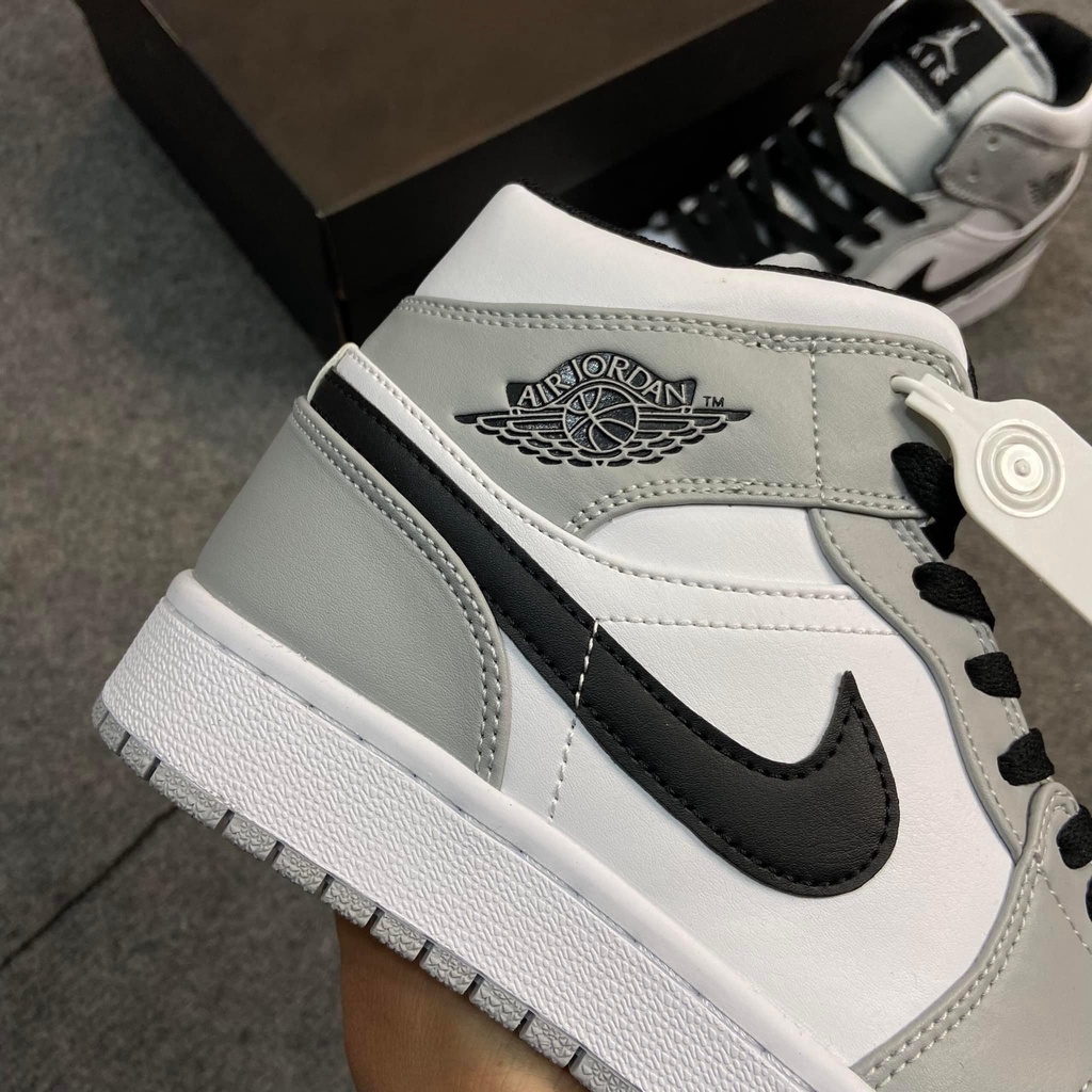 GIÀY THỂ THAO SNEAKER NAM NỮ JORDAN 1 HIGH SMOKE, JD1 CỔ CAO XÁM ĐEN CỰC HOT