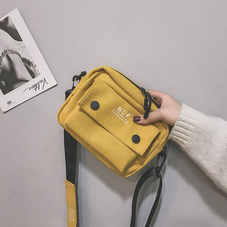 Túi đeo vai ENVIROSAX vải canvas dáng vuông nhỏ thiết kế dễ thương thời trang cho học sinh