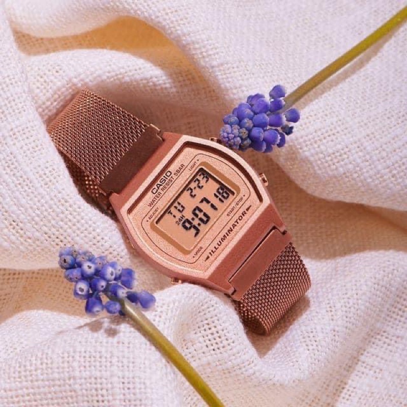 Đồng hồ nữ dây mesh lưới sang trọng b640wmr-5a chính hãng fullbox