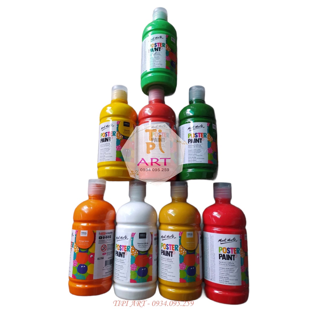 Màu Poster Paint Mont Marte 500ml (Chai lẻ) FULL MÀU