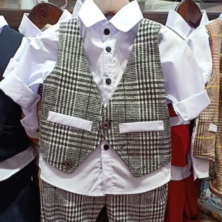 Bộ vest kẻ chất đẹp bé trai