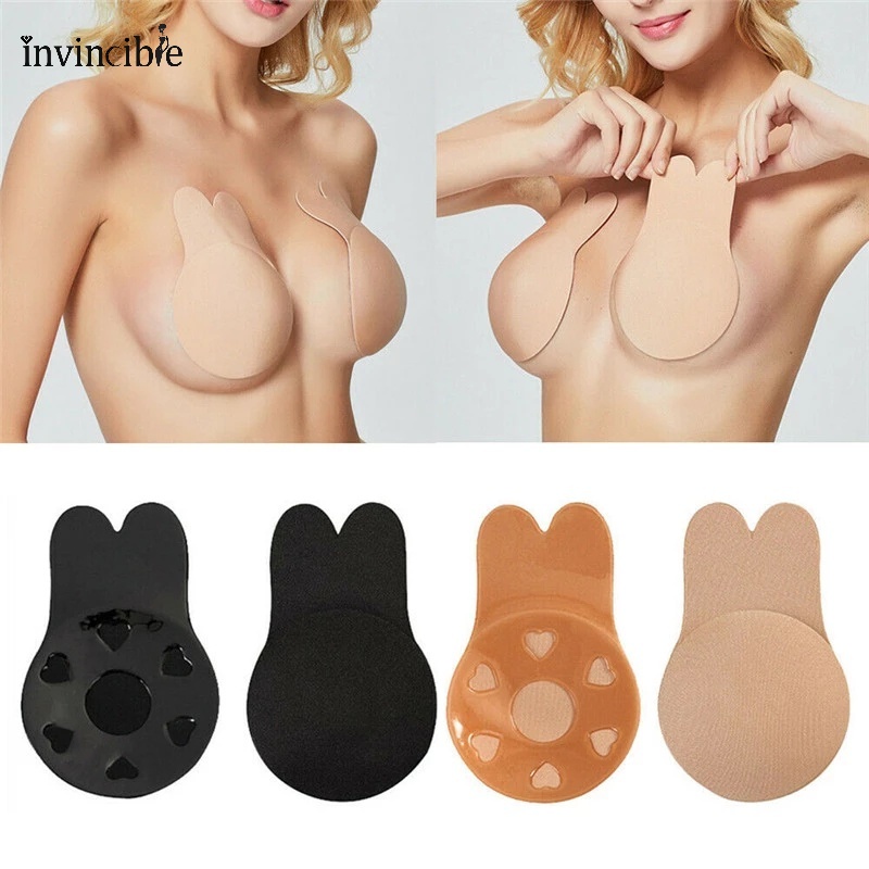 Miếng Dán Nâng Ngực Silicone Tai Thỏ Thoáng Khí Gợi Cảm Cho Nữ