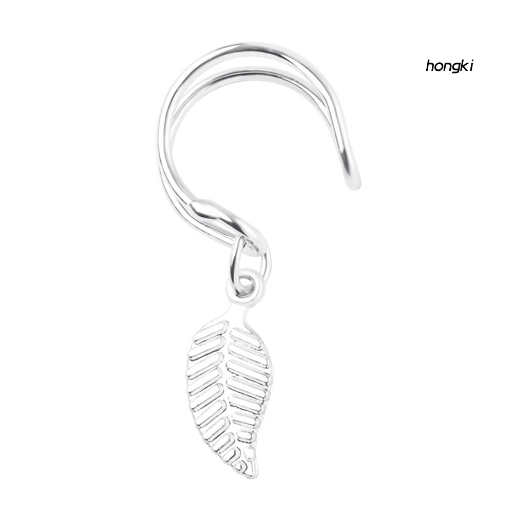 Khuyên Vành Tai Hình Chiếc Lá Thời Trang Dành Cho Nữ