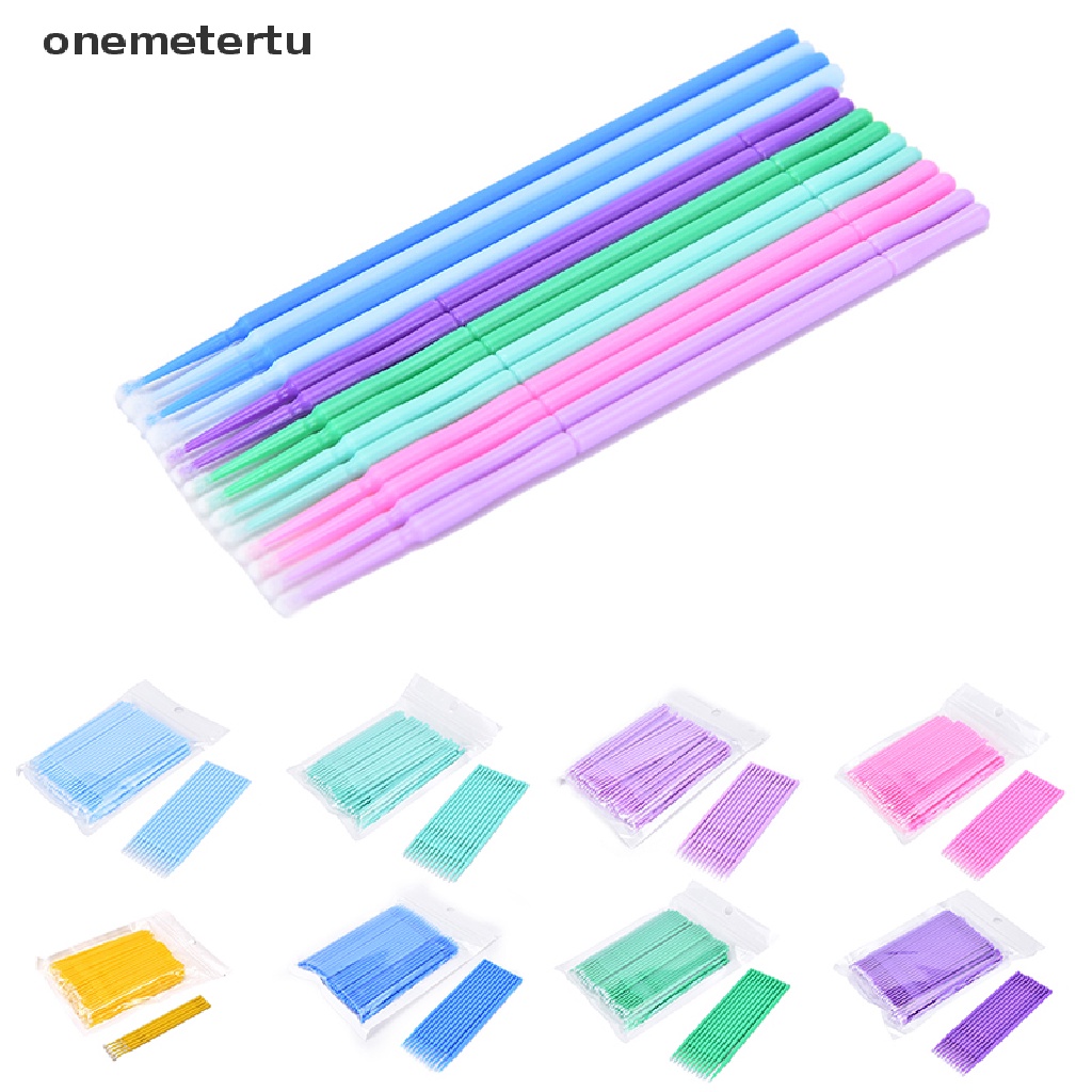 [Hàng mới về] Set 100 cọ hỗ trợ nối mi dùng một lần thiết kế đầu siêu nhỏ tiện dụng