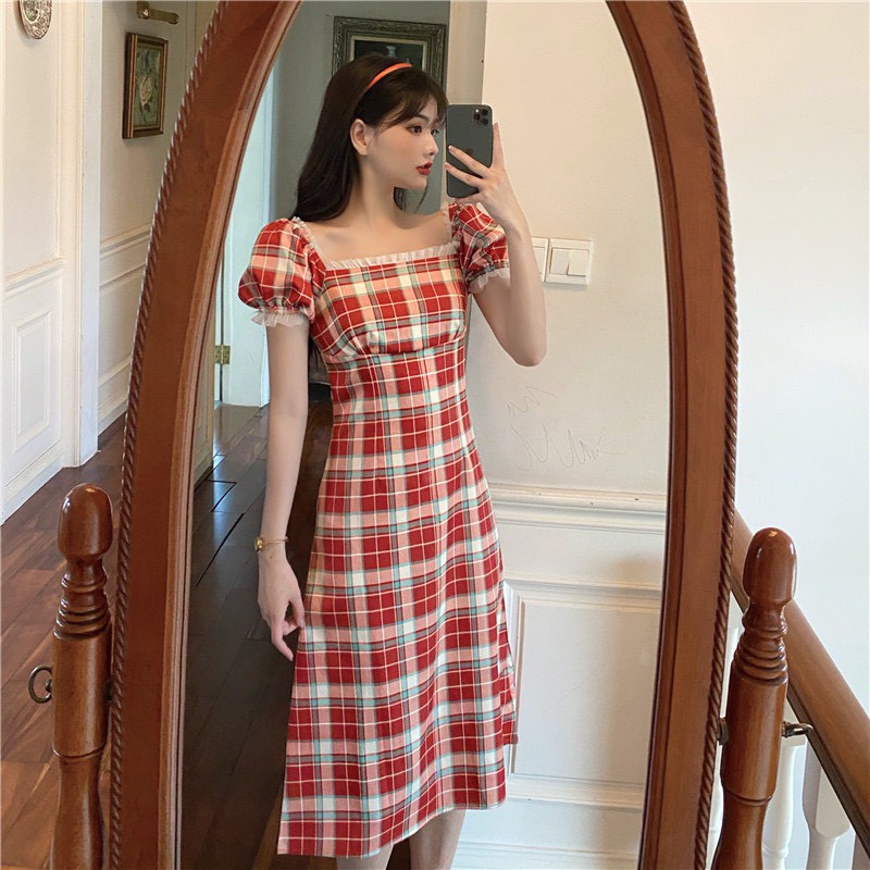 [HÀNG ĐẸP] Váy kẻ đôi bạn thân ulzzang vintage du lịch cao cấp design - M05 - janna house | BigBuy360 - bigbuy360.vn