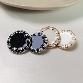  10 cái   lô 2022 Nút trang trí thời trang mới cho quần áo 15mm Áo sơ mi trắng Nút đen Đàn ông Tự may Nguồn cung cấp quần áo Nút quần áo 