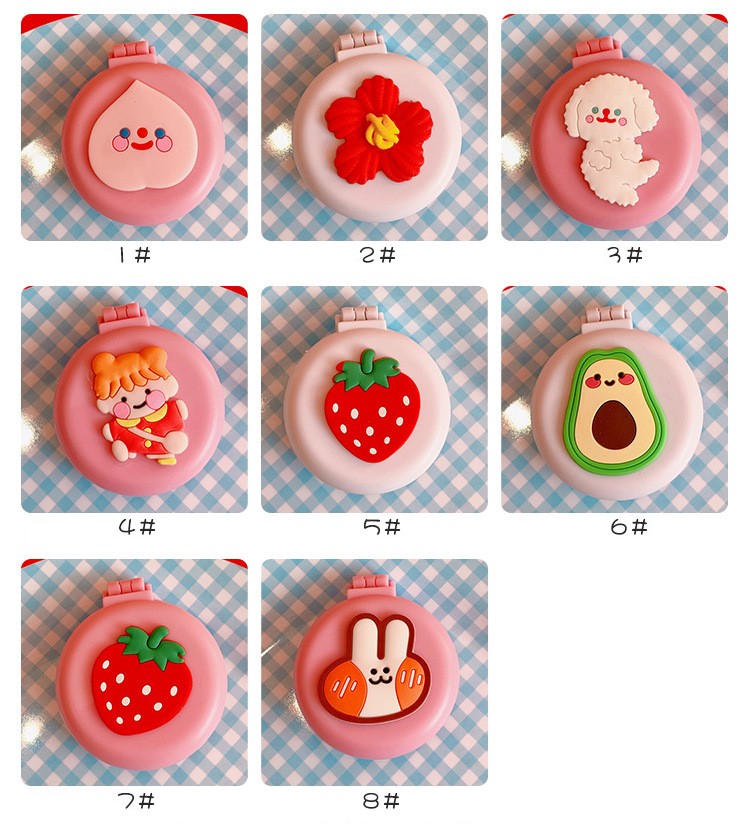 Gương trang điểm mini hình hoạt hình dễ thương phong cách Hàn Quốc