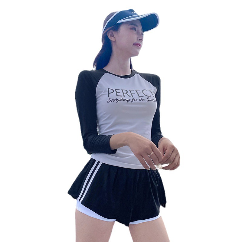 Đồ Bơi Nữ Tay Dài Phong Cách Thể Thao Size 37-70kg | BigBuy360 - bigbuy360.vn