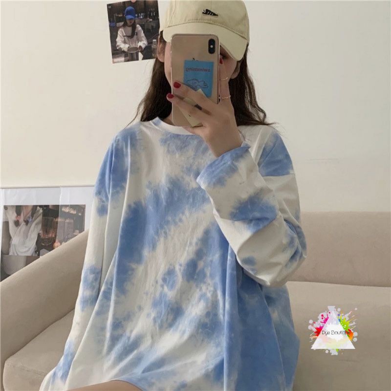 Áo tay dài loang màu dáng rộng Unisex Nam nữ - Tie Dye Sweater Unisex - Tie Dye Boutique ☁️