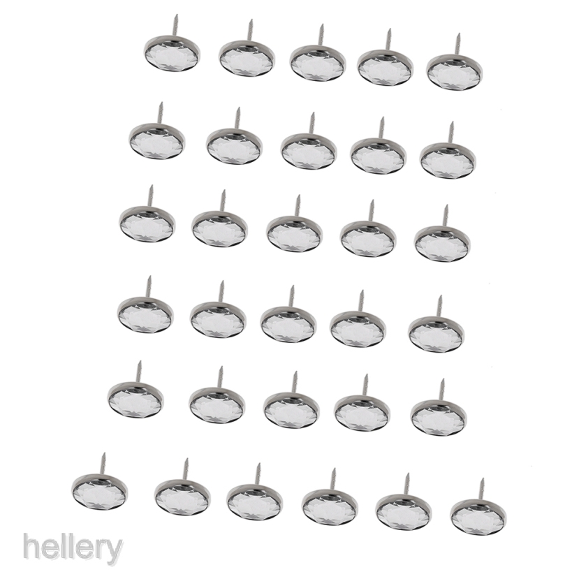 Set 25 Nút Pha Lê Màu Bạc Trang Trí Ghế Sofa